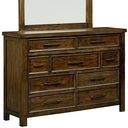 Nine Drawer Rustic Dresser